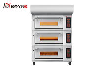 Stainless Steel Commercial Bakery Kitchen Equipment Three Deck Oven