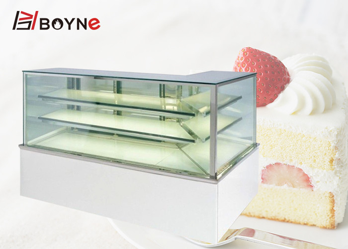 2 Layer L Type Cake Display Case Refrigeration Socep Compressor