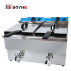 6.6kw Commercial Kitchen Cooking Equipment Electric Double Tank Fryer