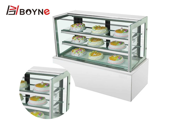 Three Layer Marble Base Cake Showcase Chiller For Restaurant